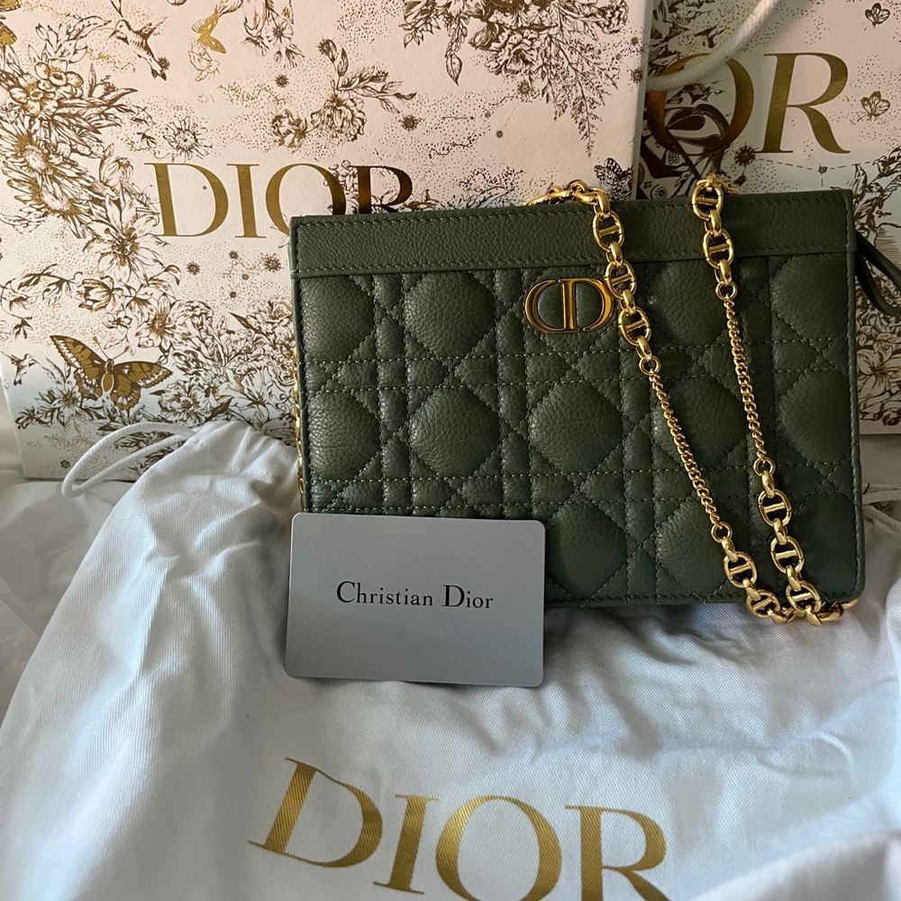 DIOR Caro Sage Calfskin Crossbody bag (special edition)
